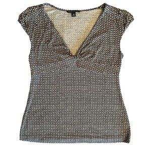 Banana Republic Womens Black Circle Shirt Size Medium
